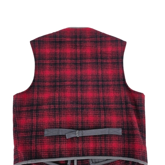 Vintage DOUBLE RL RRL Ralph Lauren Wool Vest Plaid Pattern L Size Men's - Picture 4 of 9